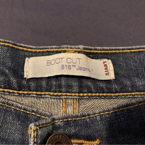 Levi’s 515 Low Boot Cut Denim Jeans Size 12 L/C Medium Wash Blue Bootcut - Picture 3 of 8